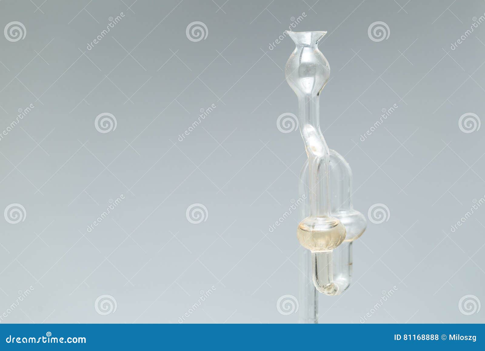 Demijohn with Glass Fermentation Lock. Stock Photo Image of closeup