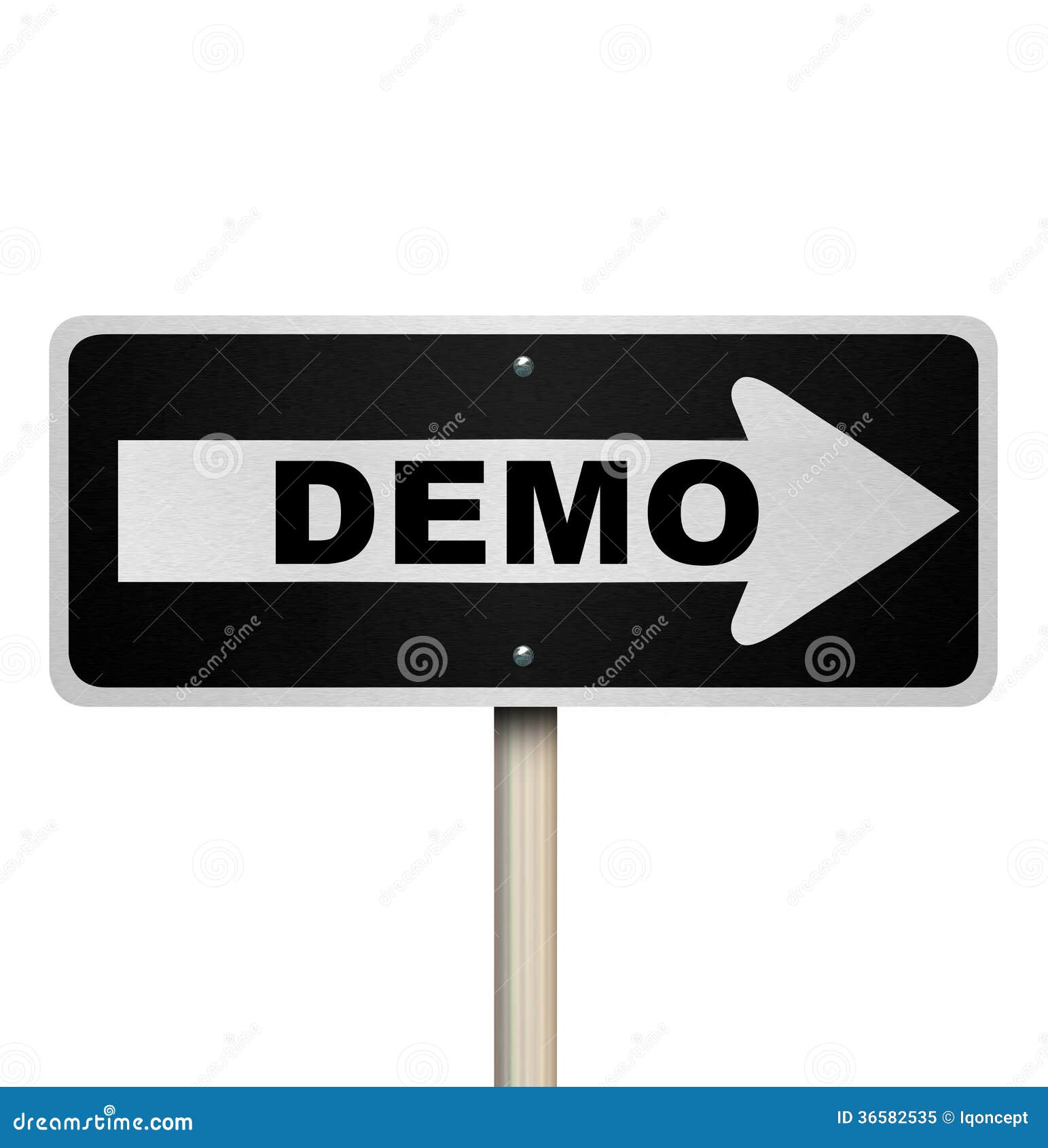 demo product demonstration road sign service example