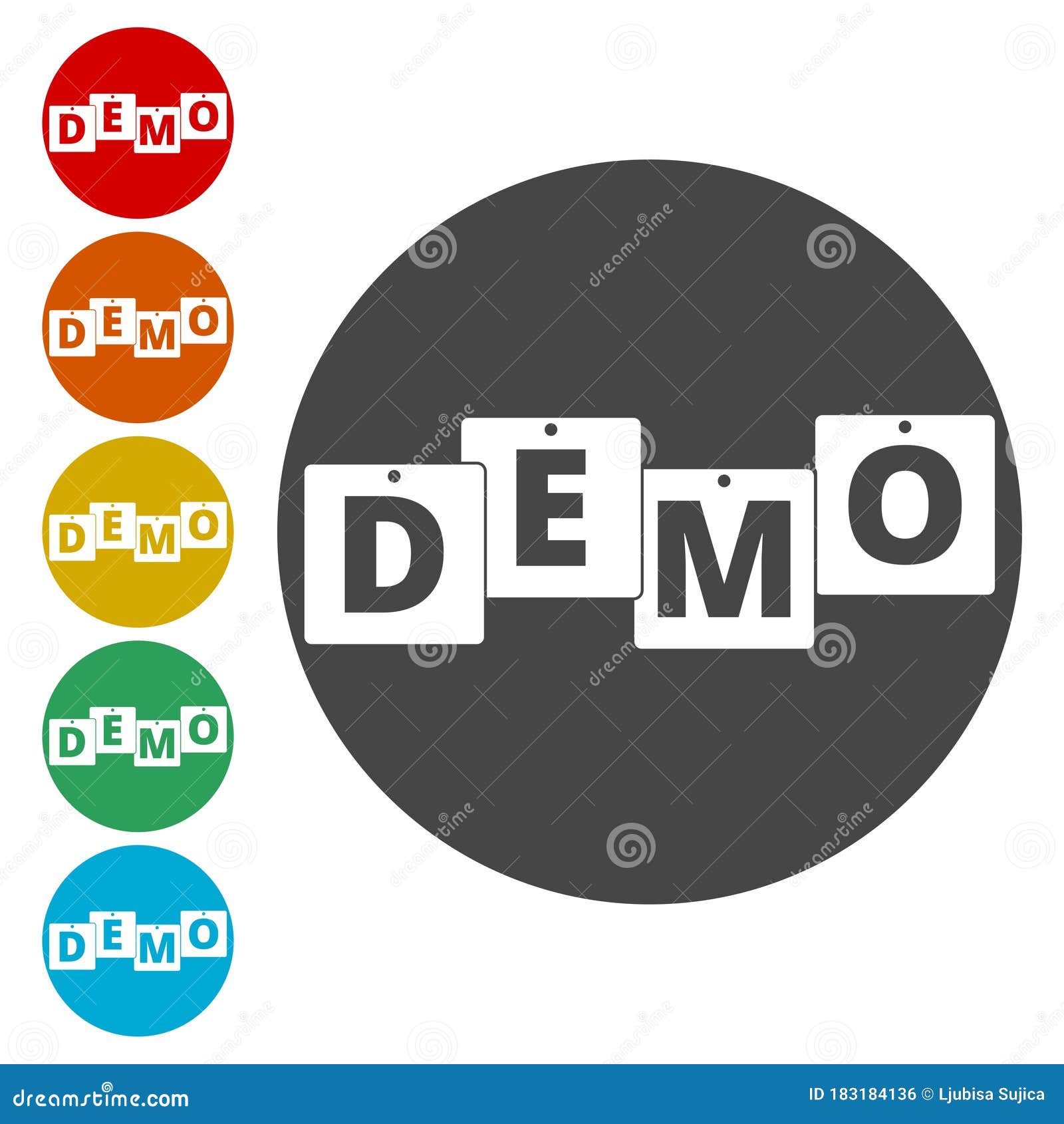 Demo Sign Demo Icon Stock Vector Illustration Of Creative 183184136