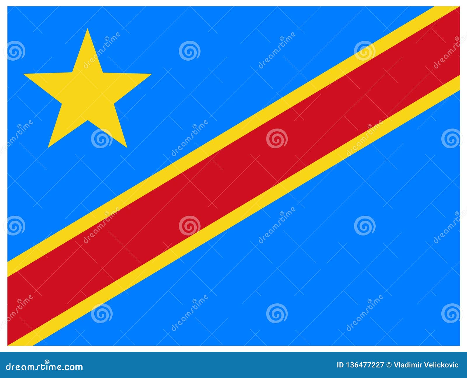 democratic republic of the congo or dr congo flag