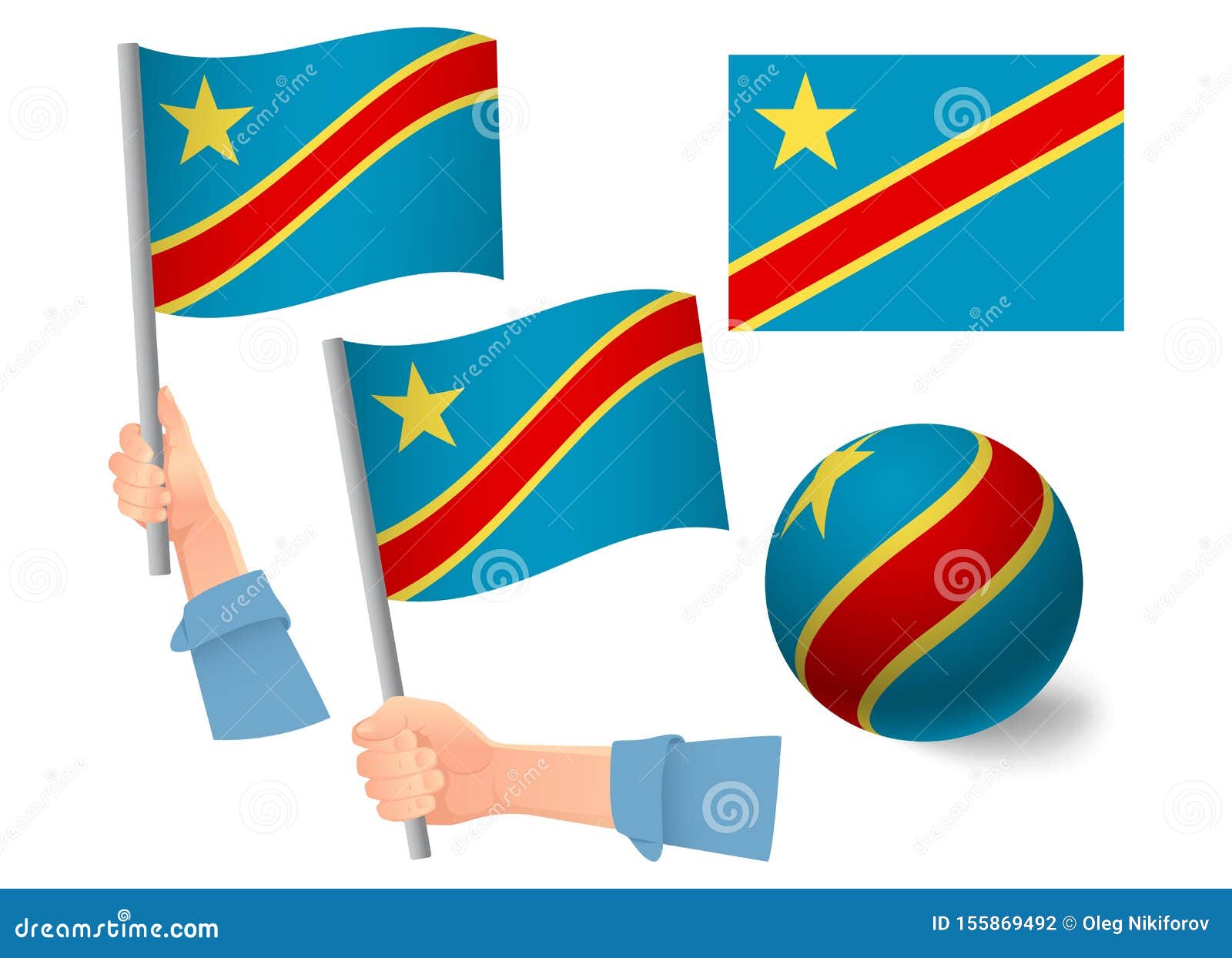 100,000 Flags of congo kinshasa Vector Images