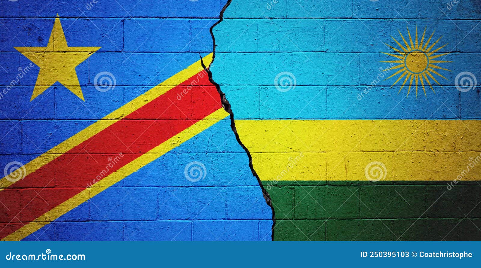 Democratic Republic of the Congo Vs Rwanda Stock Image Image of