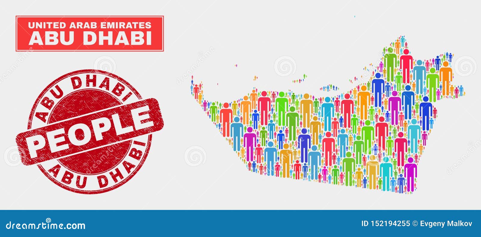 Abu Dhabi Emirate Map Population People and Dirty Stamp Seal Stock Vector Illustration of