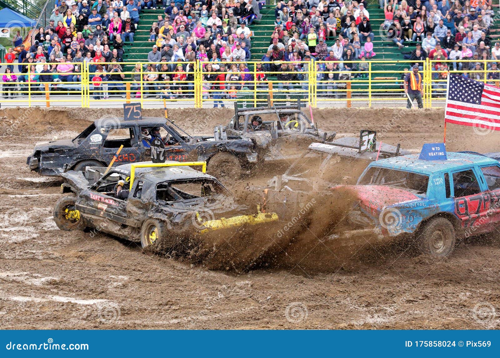 The Demolition Derby in Idaho Falls, Idaho. Editorial Stock Image