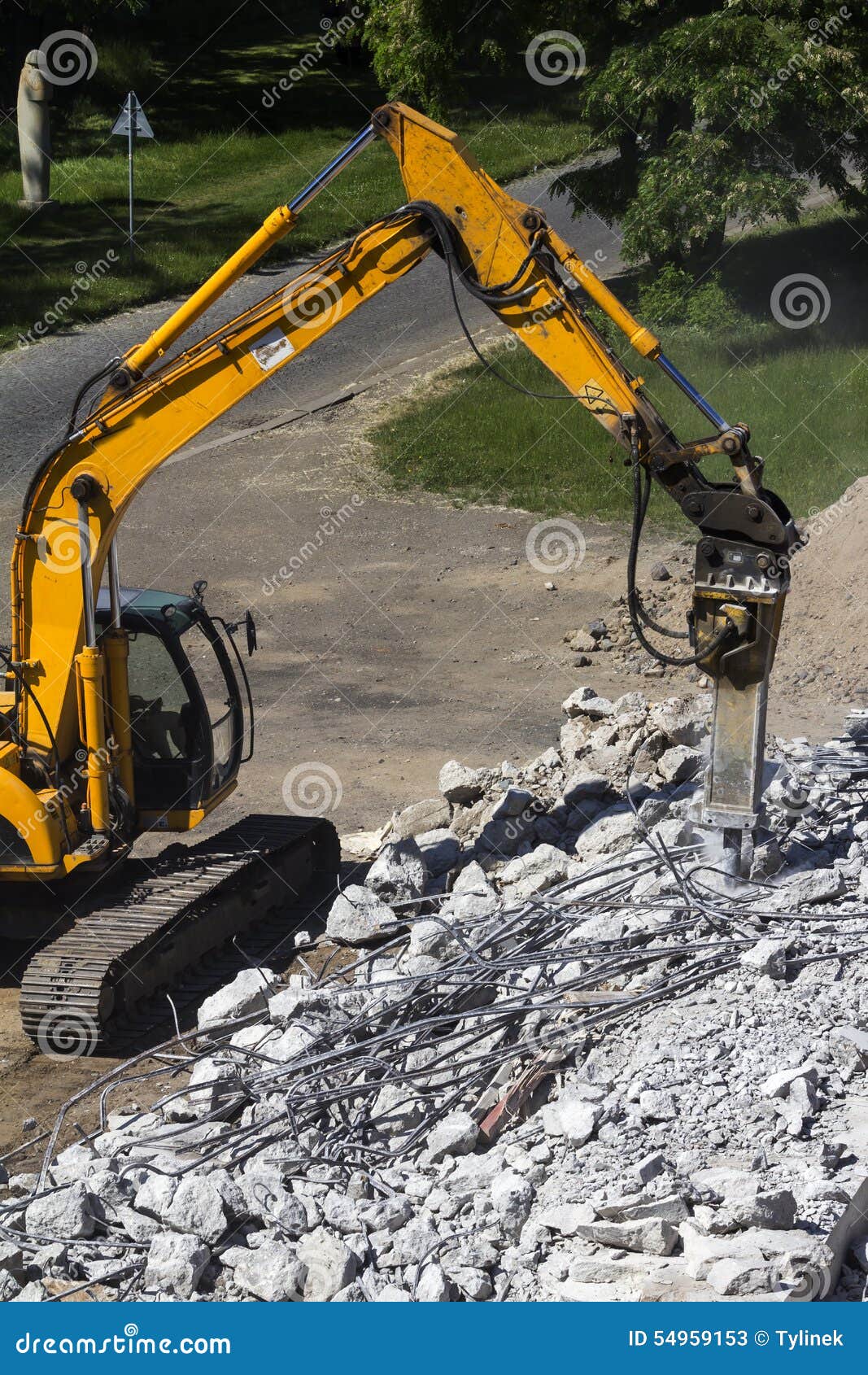 Demolition stock image. Image of breaker, hammer, work 54959153