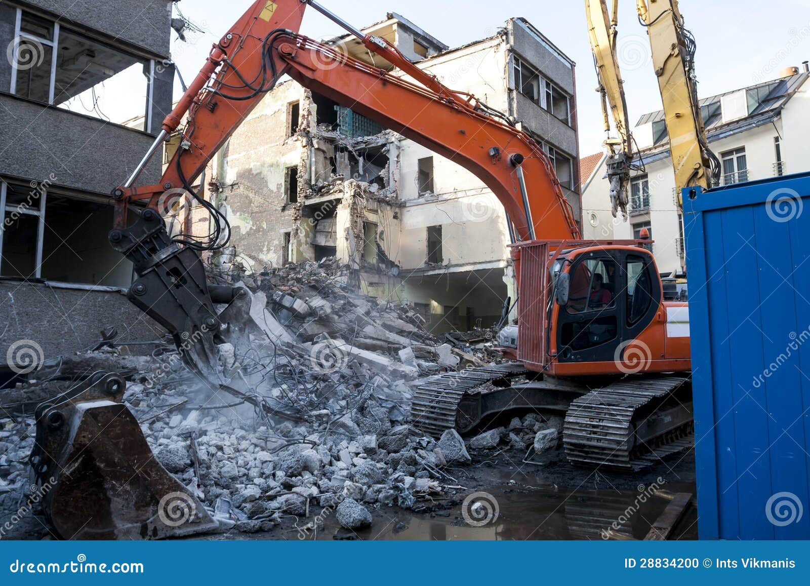 Demolition of an Old Building Stock Photo Image of disposal