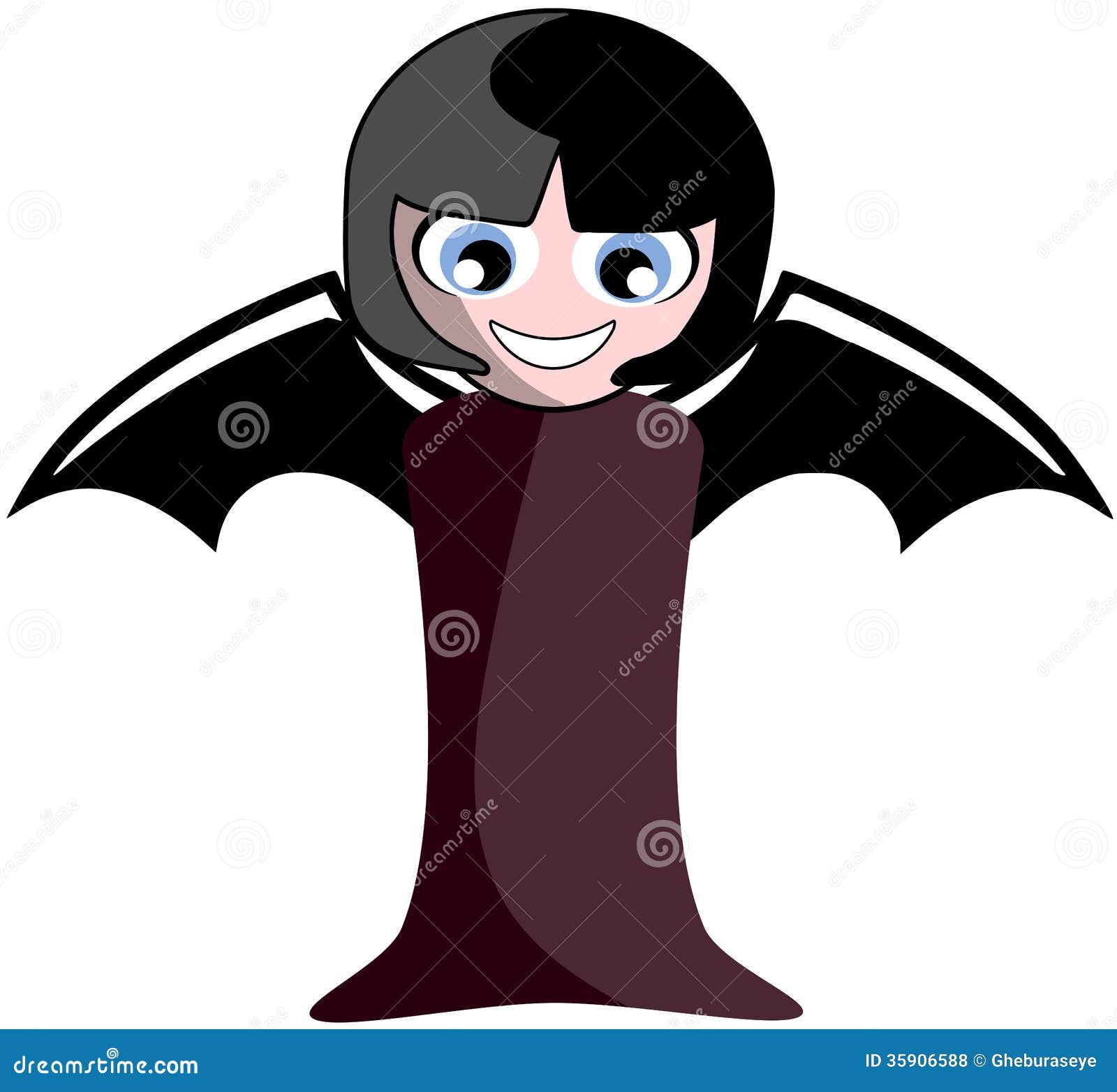 Demon Girl Cartoon Insolated Royalty Free Stock Photos - Image: 35906588