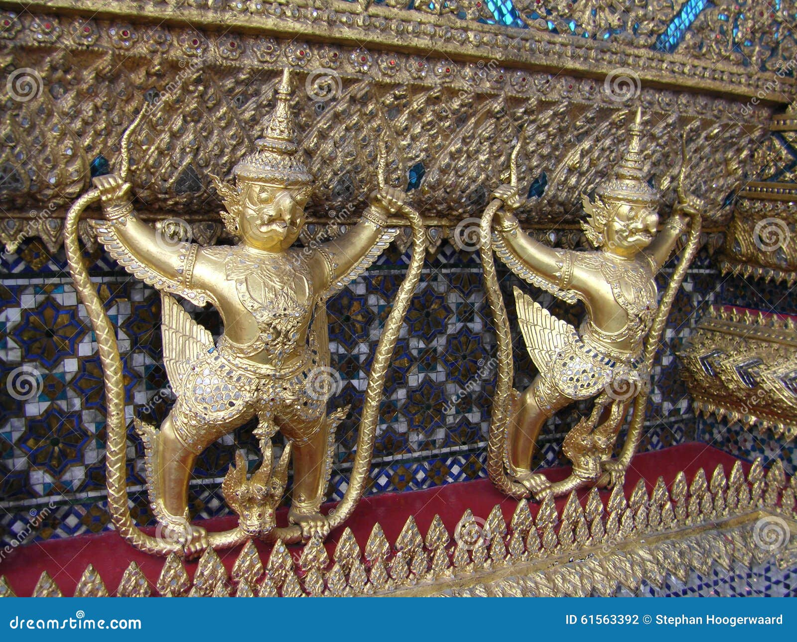 demon guardian, wat phra keaw, bangkok, thailand