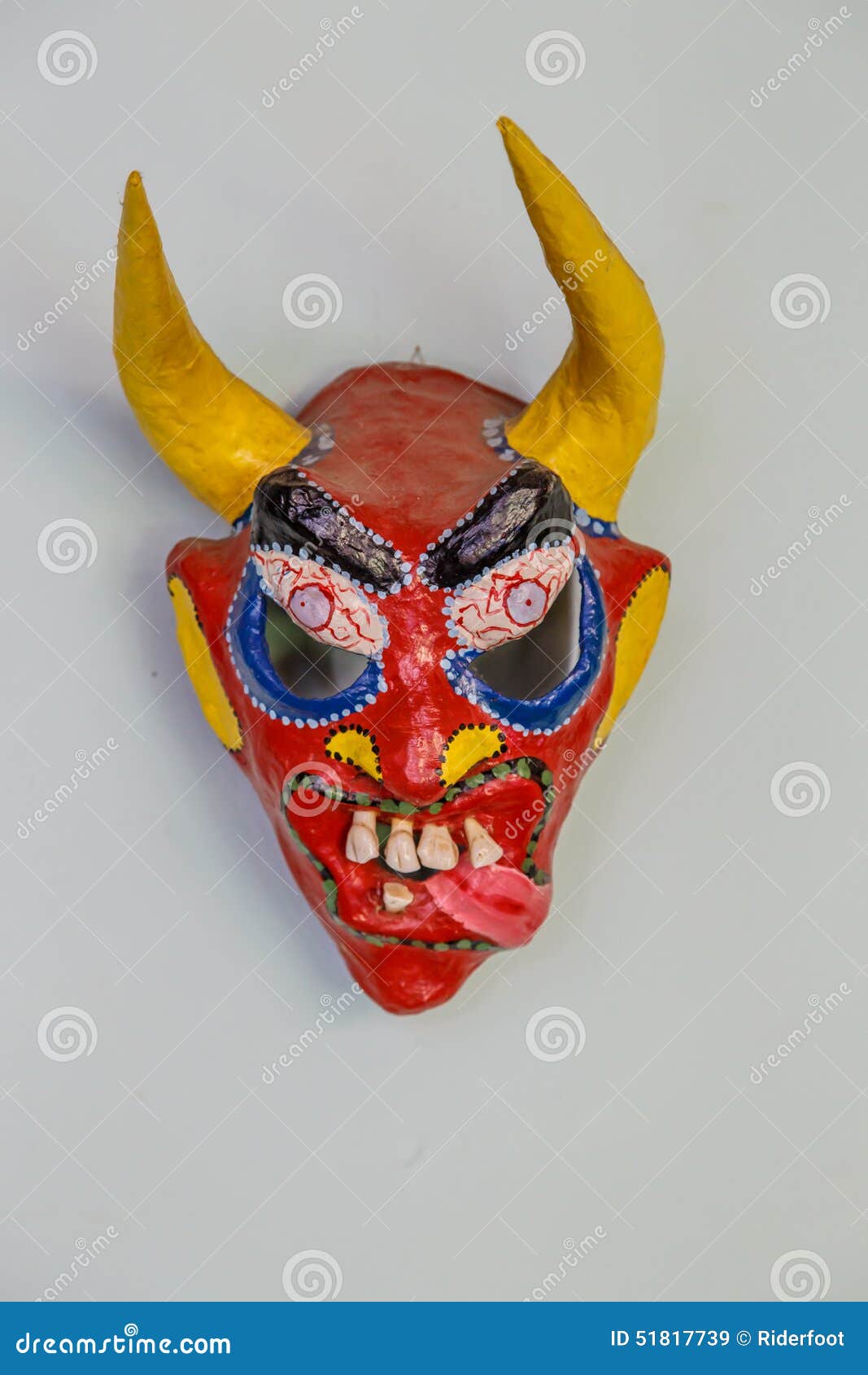 demon handmade mask from republica dominicana