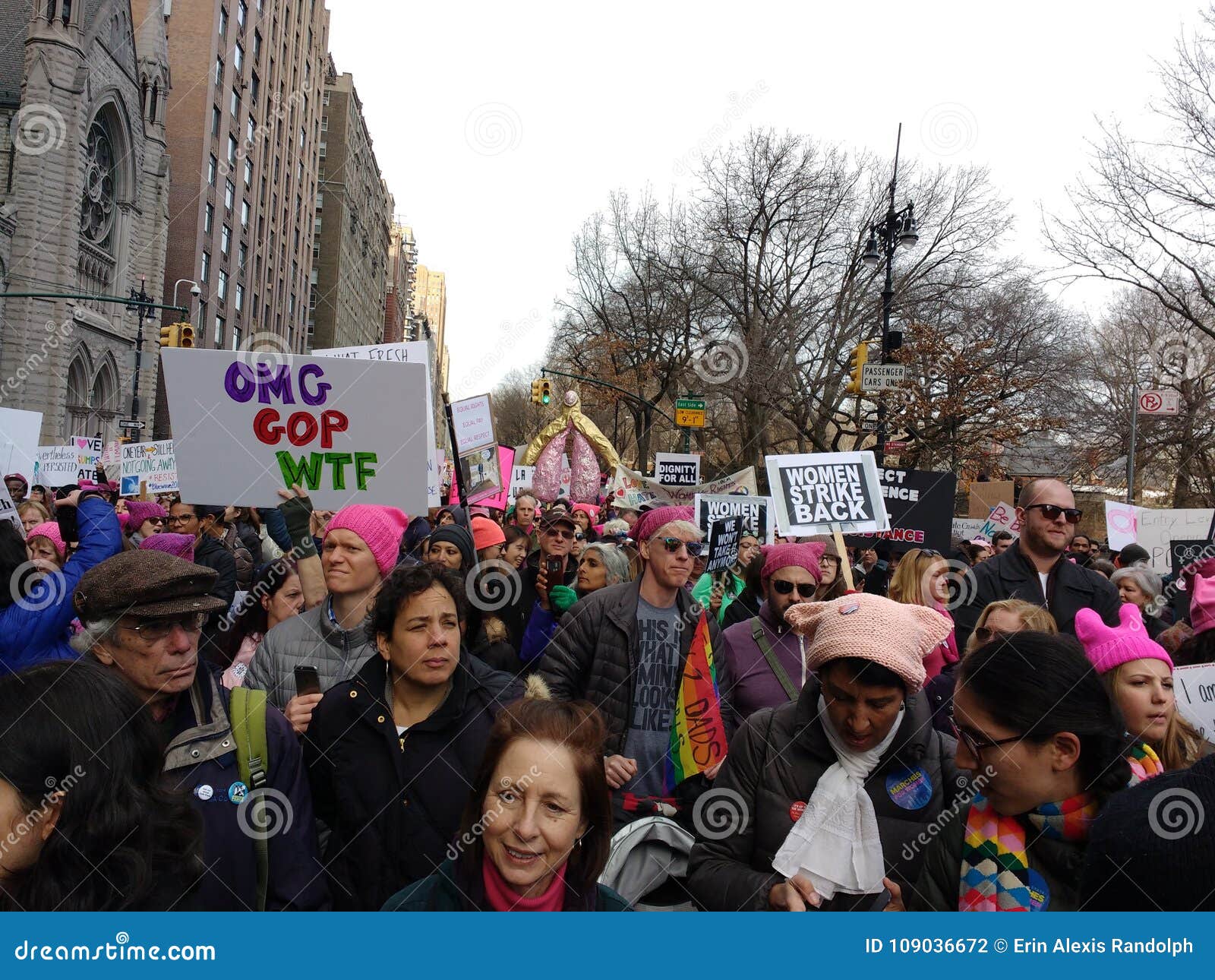 Women Strike Back, Women`s March, Central Park West, NYC, NY, USA