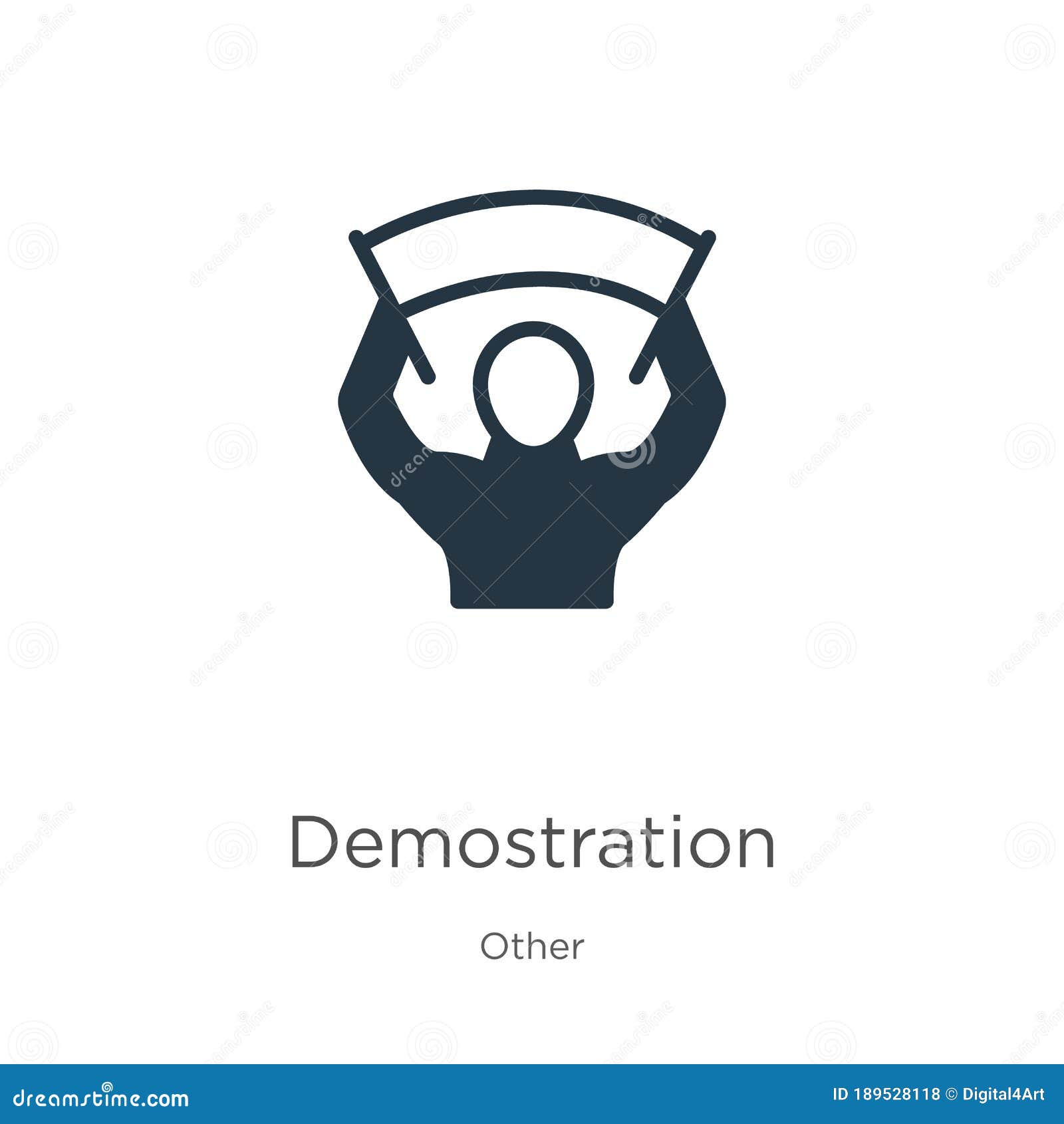 demostration icon . trendy flat demostration icon from other collection  on white background.  