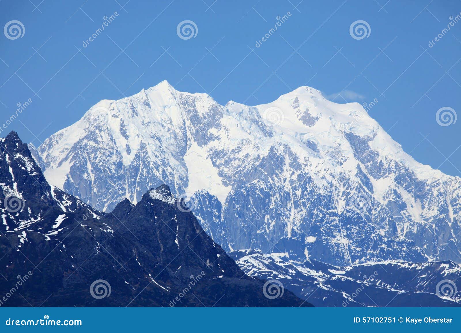 Denali View South closeup stock image. Image of crevice 57102751