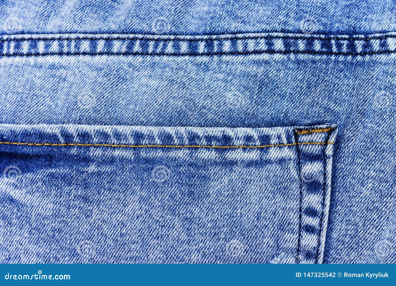 Denim Background, Close-up of Jeans Pockets. Faded Jeans Stock Photo ...