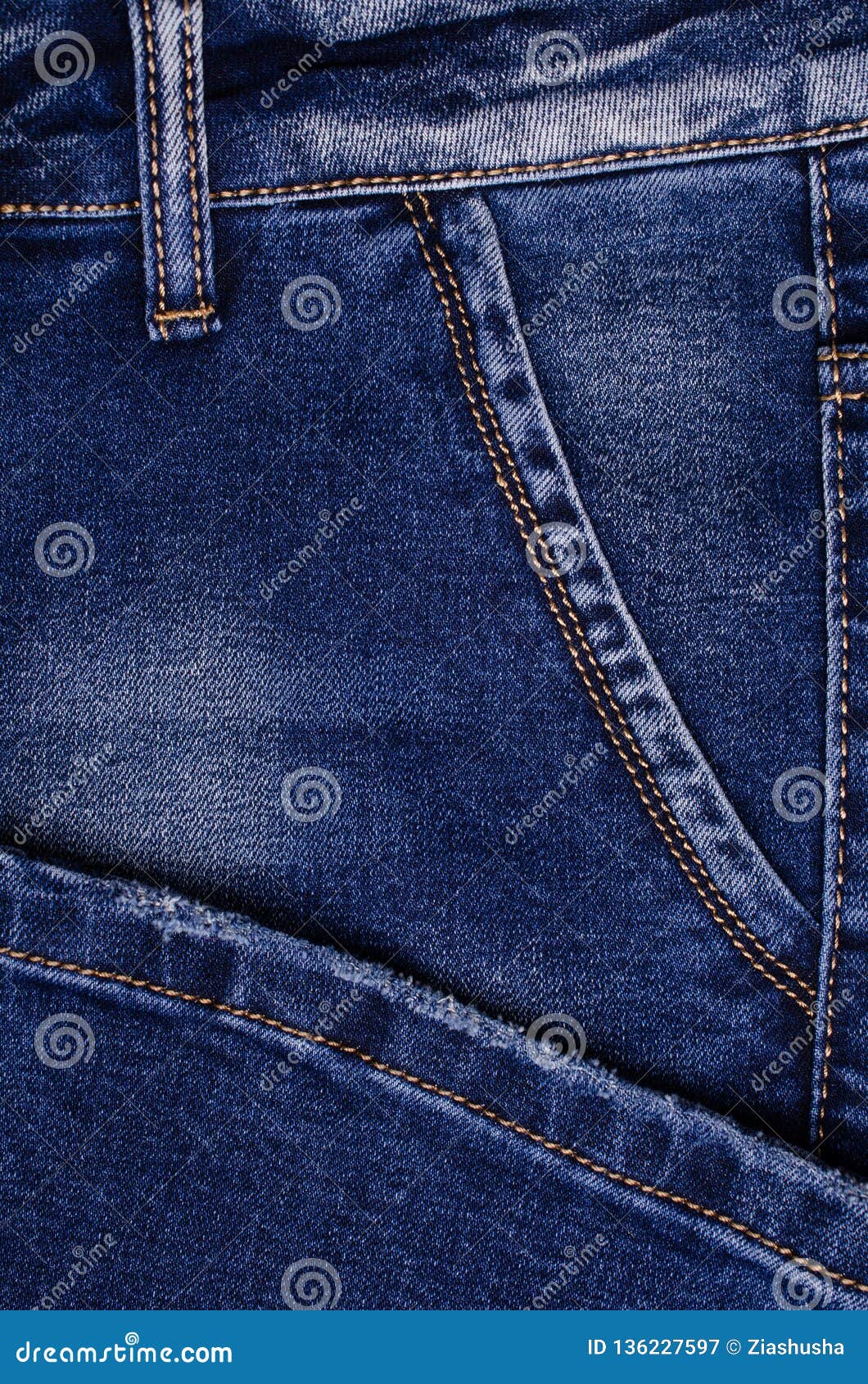 Denim Blue Jeans Stock Image Image Of Closeup Indigo 136227597