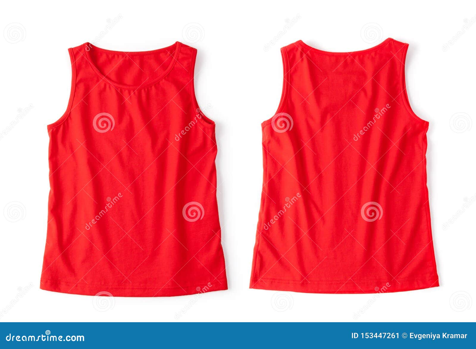 Red T-shirt Unfolded on a White Background Stock Image - Image of ...