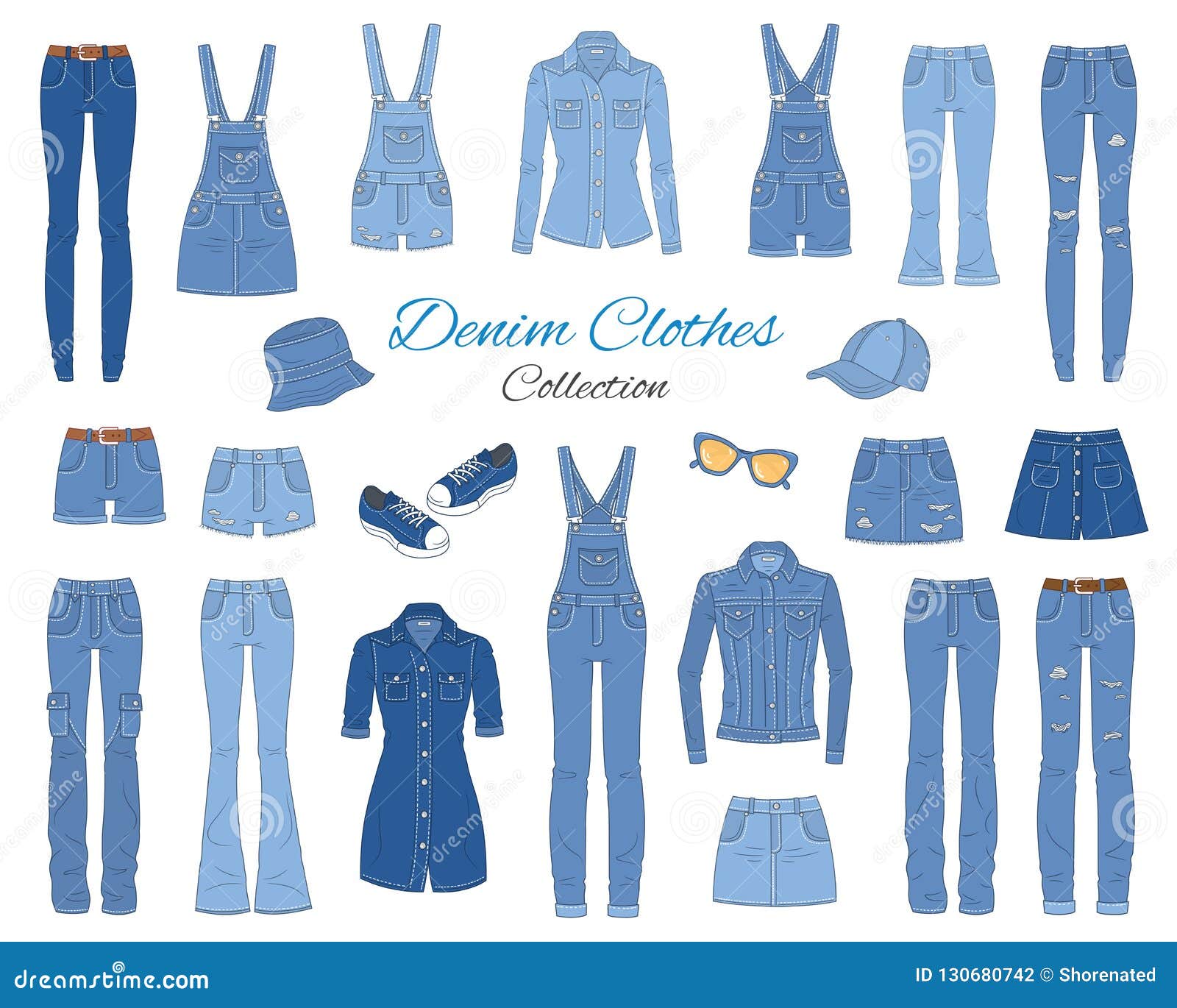 different types of denim jeans