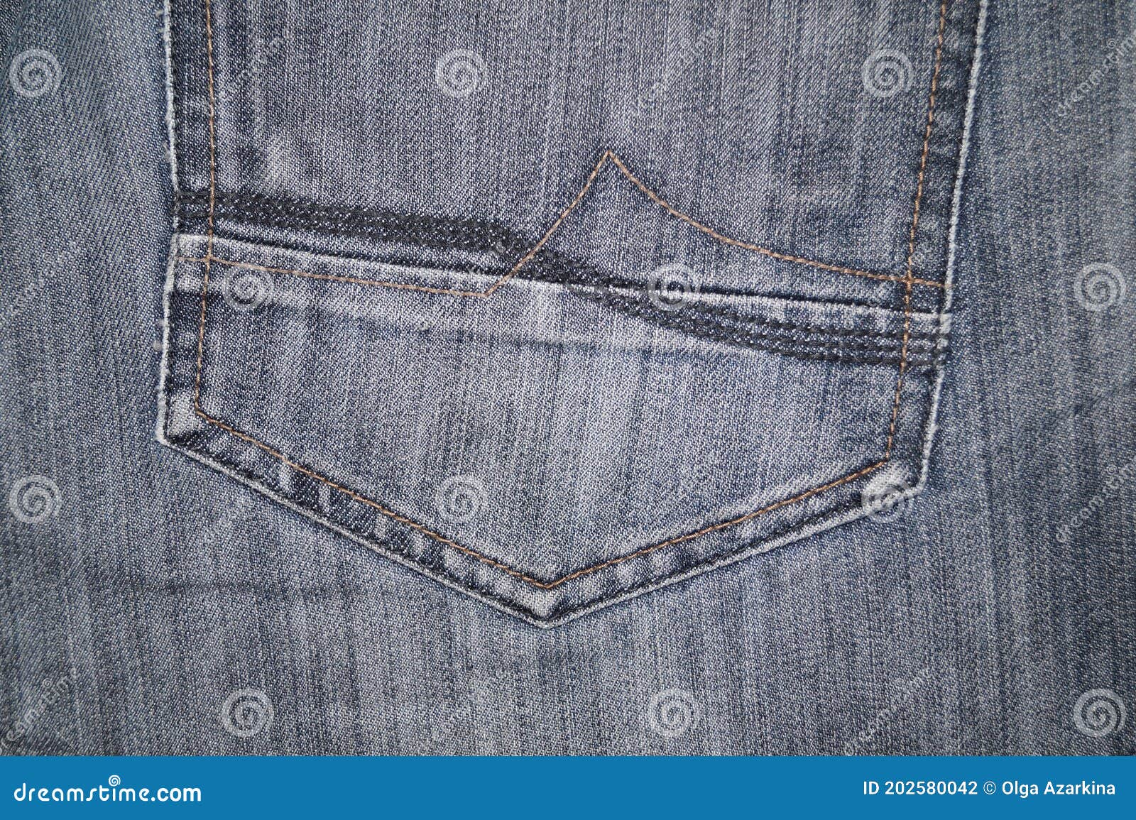Denim Gray-blue Jeans with a Pocket Stock Photo - Image of jeans ...