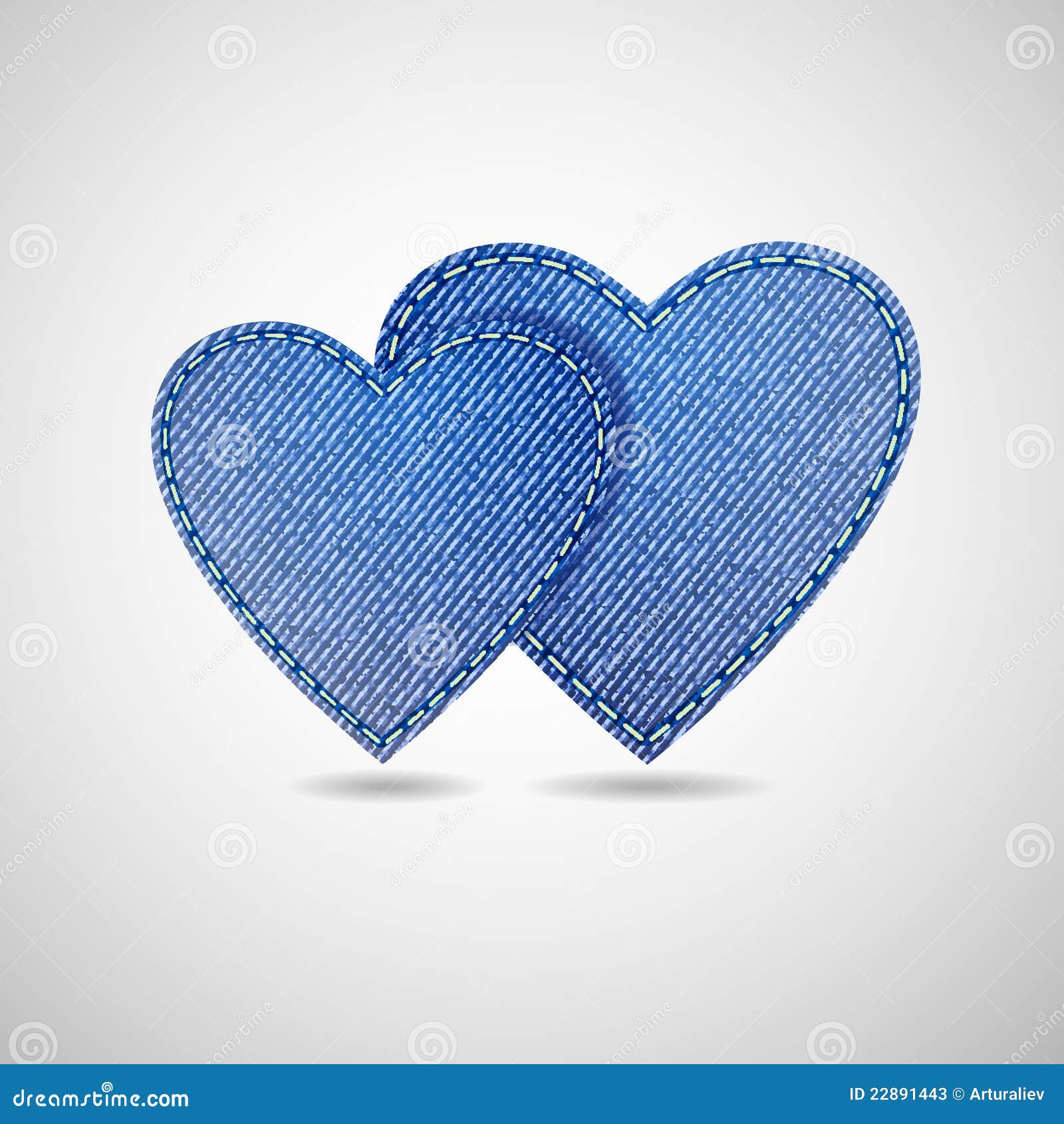 Heart Of Many Different Blue Buttons Stock Photo - Download Image