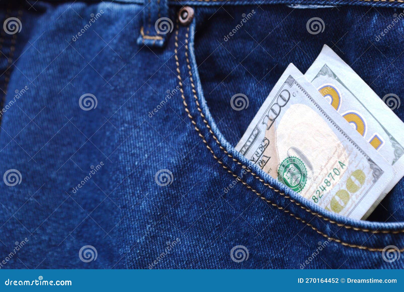 Denim,Jeans with US Dollars Stock Photo - Image of banknotes, risk