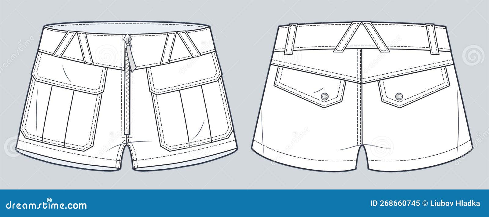 Aminur1994: I will create fashion shorts flat drawing and tech pack for  production for $85 on fiverr.com