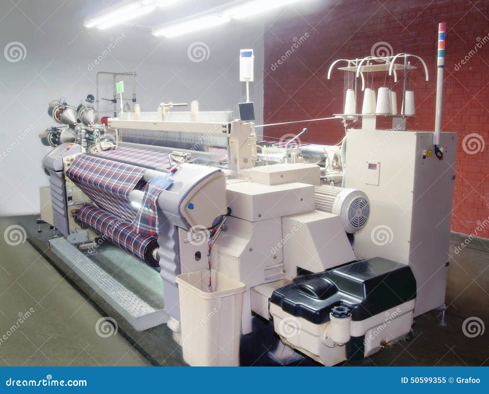 Denim Machine at Production Stock Image Image of line, dying 50599355