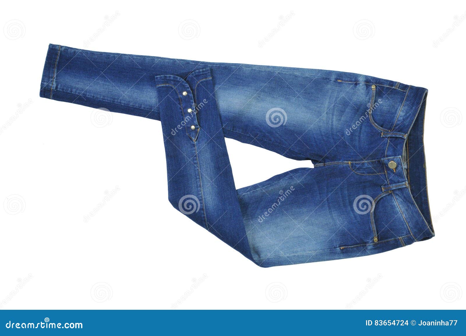 Denim Pants Women. Female Jeans Isolated on White Background. Stock ...