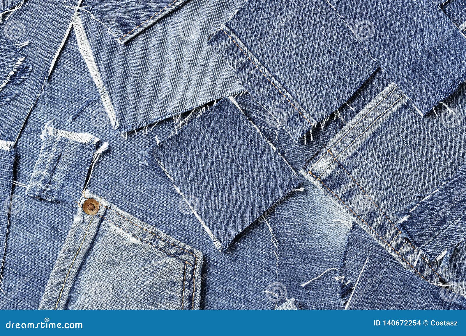 Denim patches background stock photo. Image of clothing - 140672254