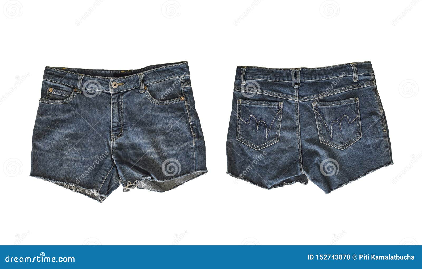 Denim shorts for female stock photo. Image of pocket - 152743870