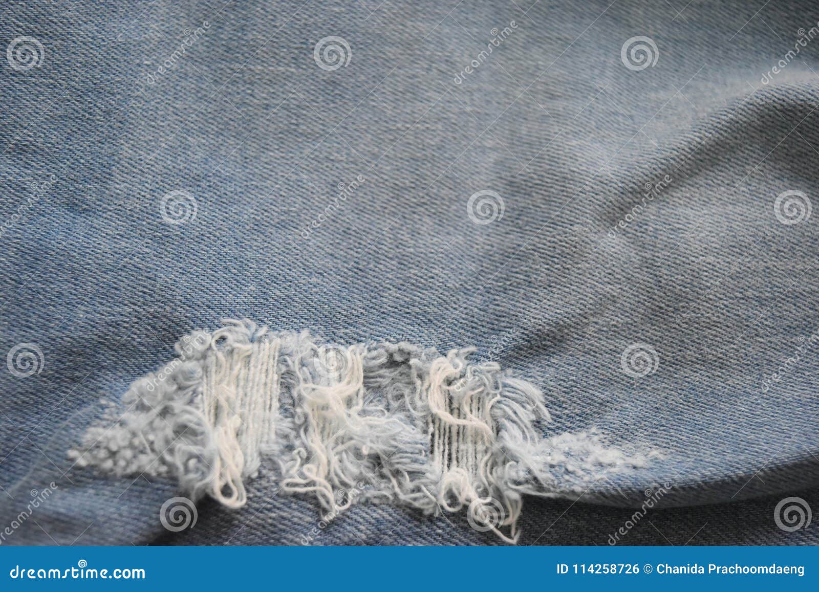 Denim Surface ,pants with Tear and until the Fiber Jeans. Stock Photo ...