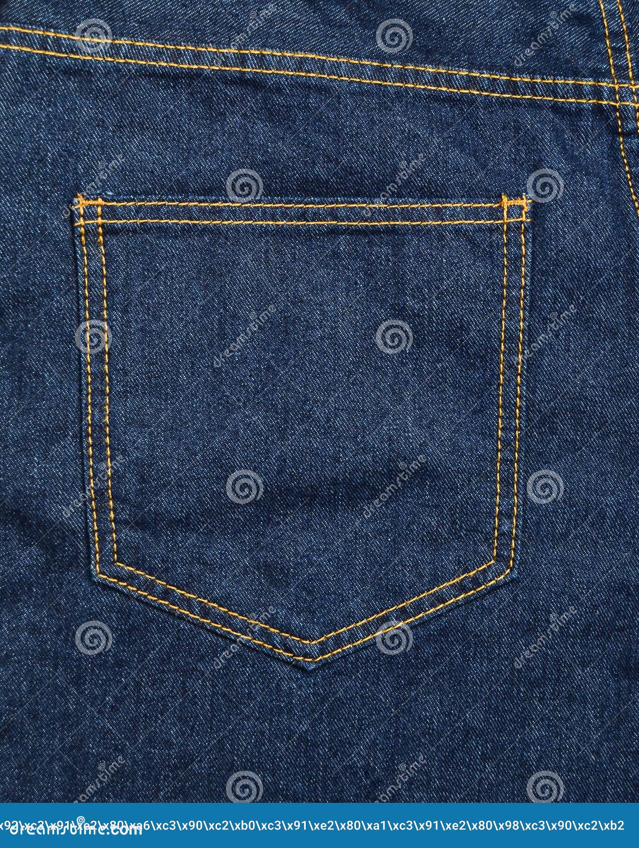 Denim Texture. Back Pocket of the Jeans Stock Photo - Image of textile ...