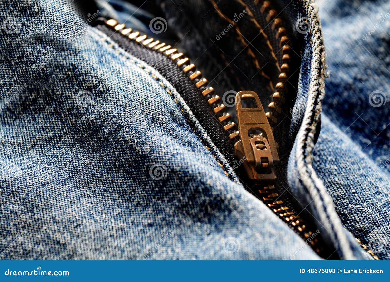 Denim Zipper on Old Jeans stock photo. Image of fabrics - 48676098