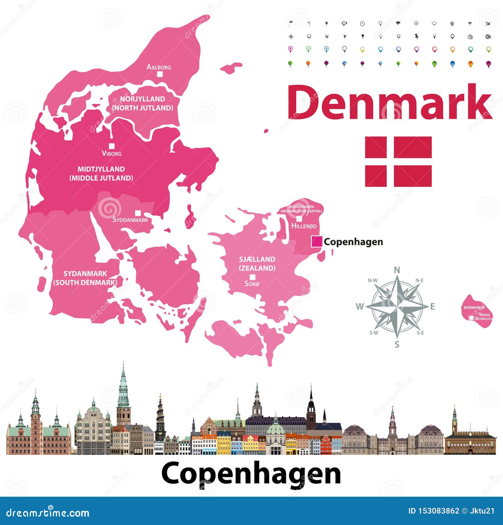 Denmark Detailed Map 153083862 