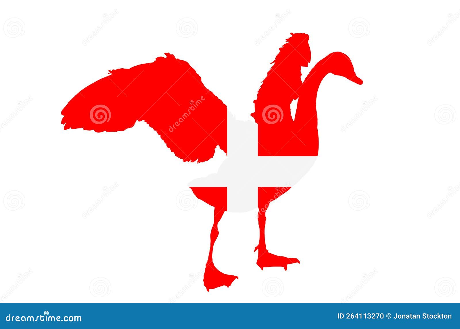 Denmark Flag Sobre Swan Bird National Animal Vector Silhouette Ilustración  Aislado. Símbolo De Marca De Recuerdo. Stock de ilustración - Ilustración  de escandinavo, recuerdo: 264113270