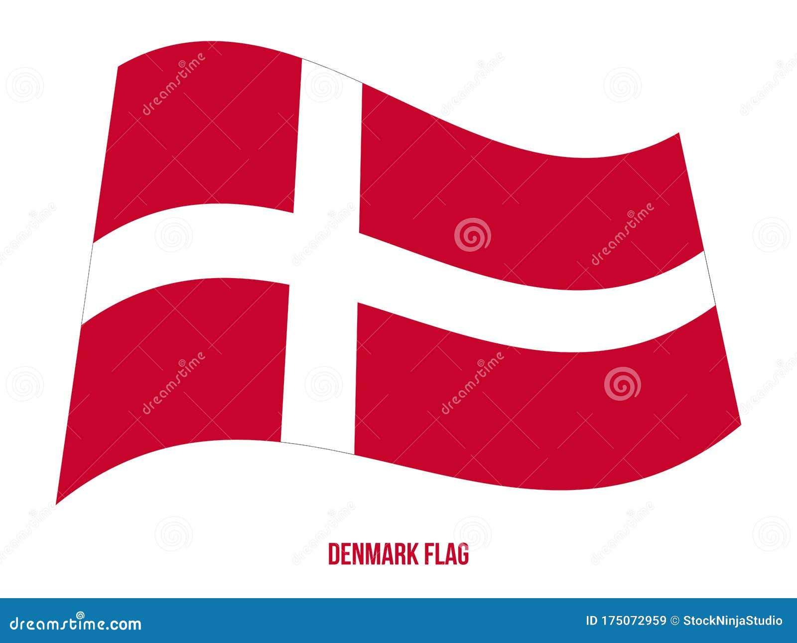 Download Denmark Flag Waving Vector Illustration On White ...