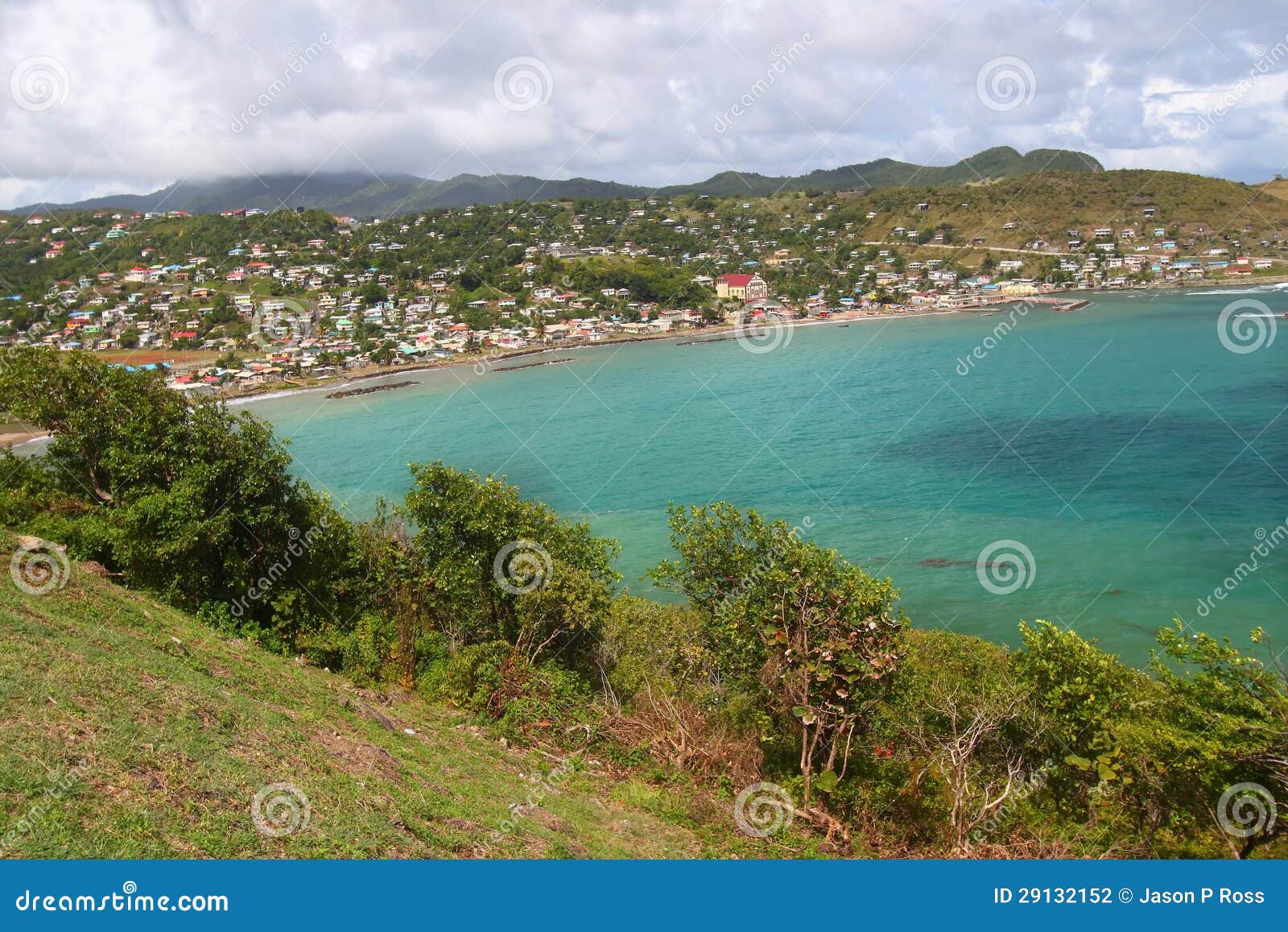 Dennery Bay in Saint Lucia stock photo. Image of lesser 29132152