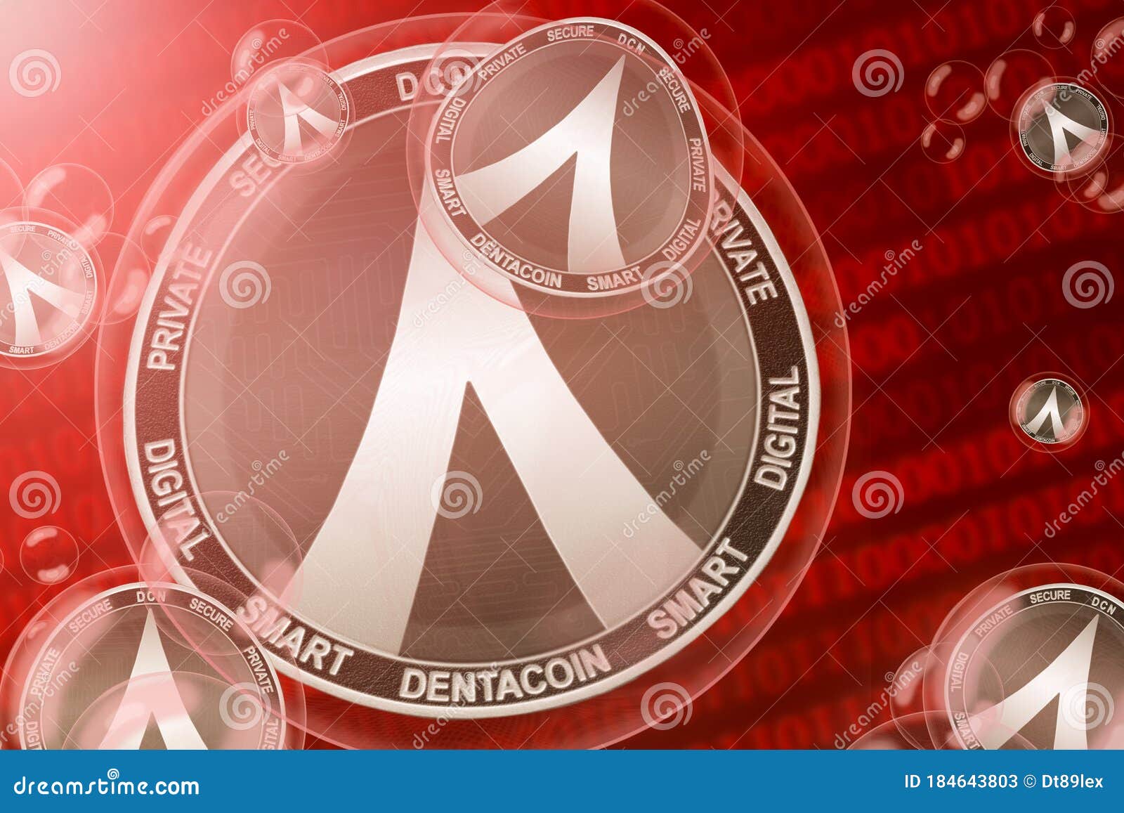 Dentacoin Crash, Bubble. Dentacoin DCN Cryptocurrency Coins in a Bubbles on  the Binary Code Background Stock Illustration - Illustration of business,  alarm: 184643803
