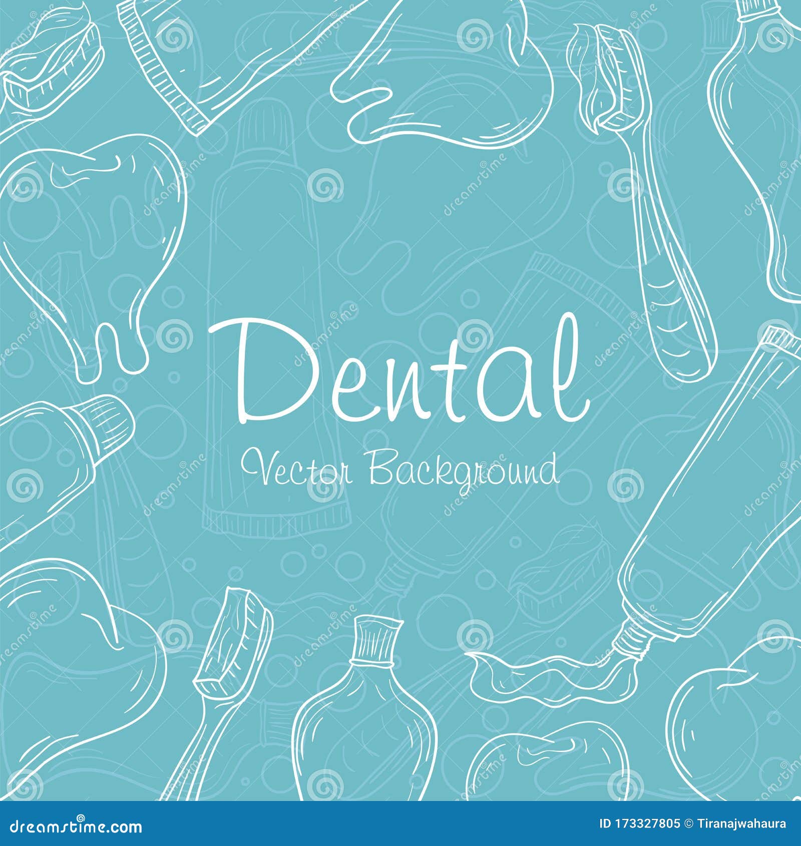 Dental Background, with Sketchy Linear Vector Design Stock Vector -  Illustration of branding, implant: 173327805