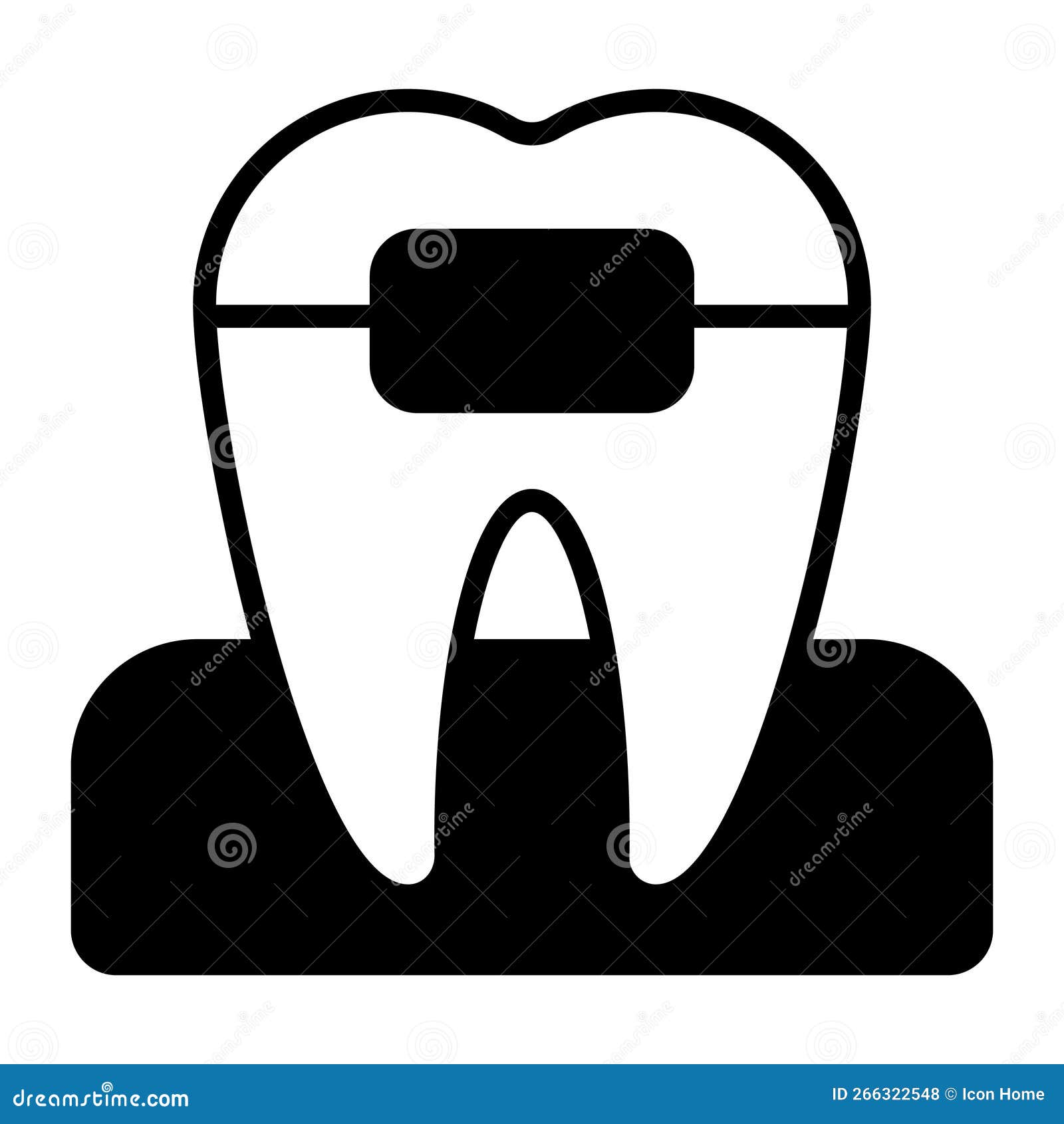 Dental Braces on Teeth, Dental Health Concept Vector Stock Vector