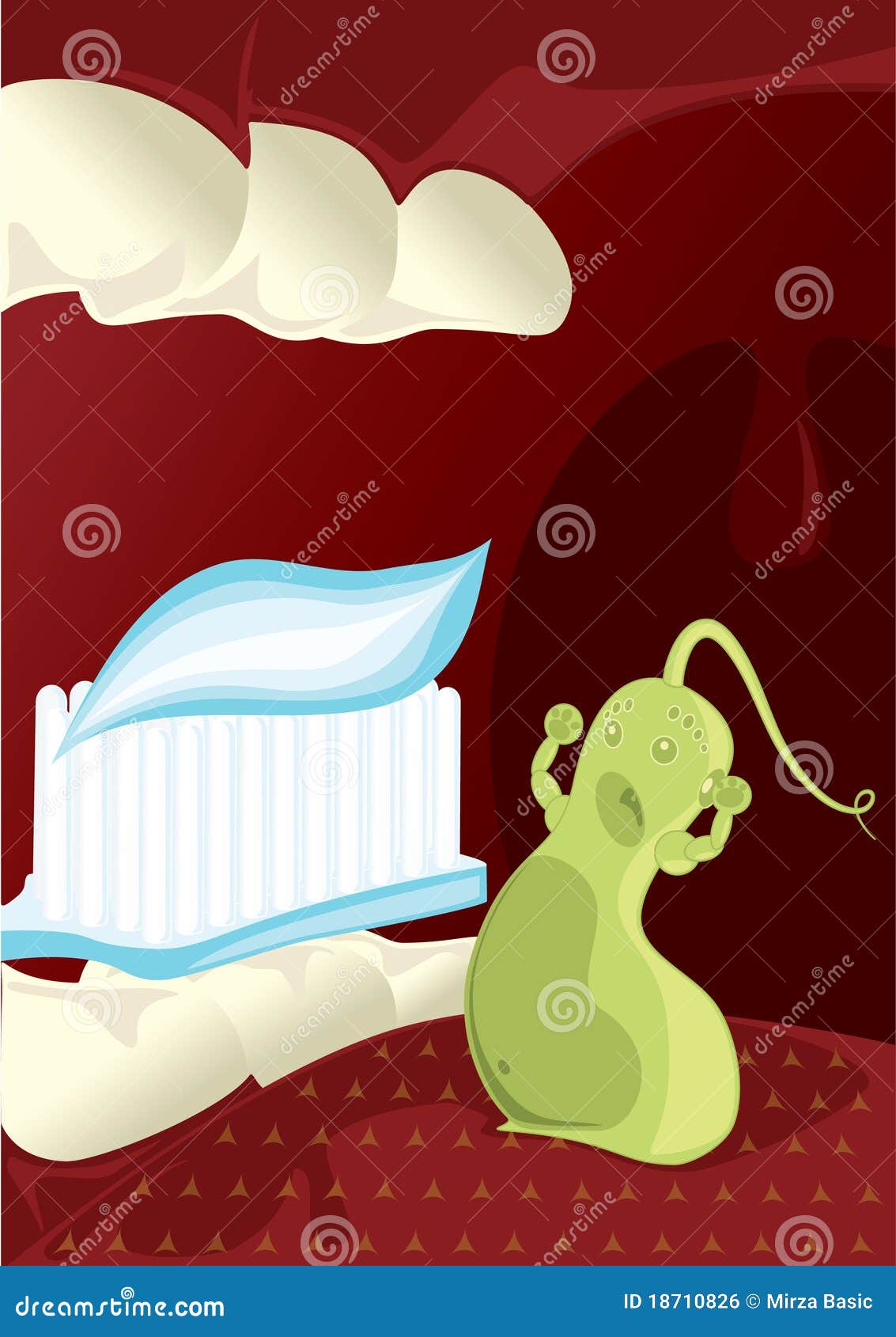 Dental caries bacteria stock illustration. Illustration of microscope