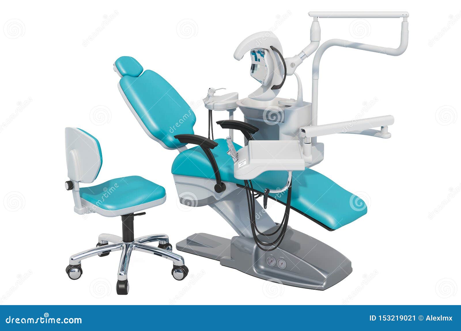 Dental Chair and Delivery Unit. 3D Rendering Stock Illustration Illustration of medical