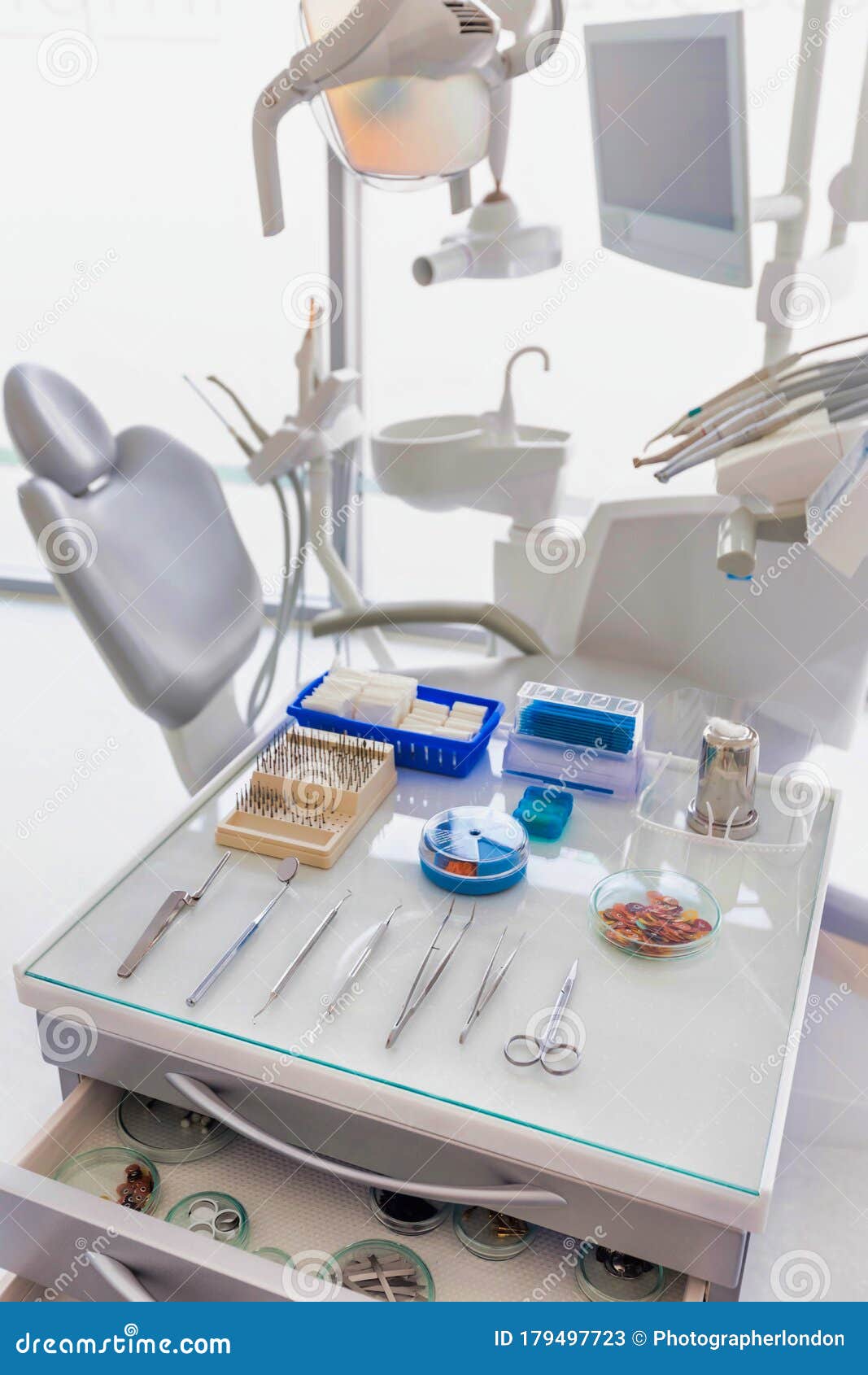 Dental Clinic and Dental Instruments Stock Image Image of cleaning, cheek 179497723
