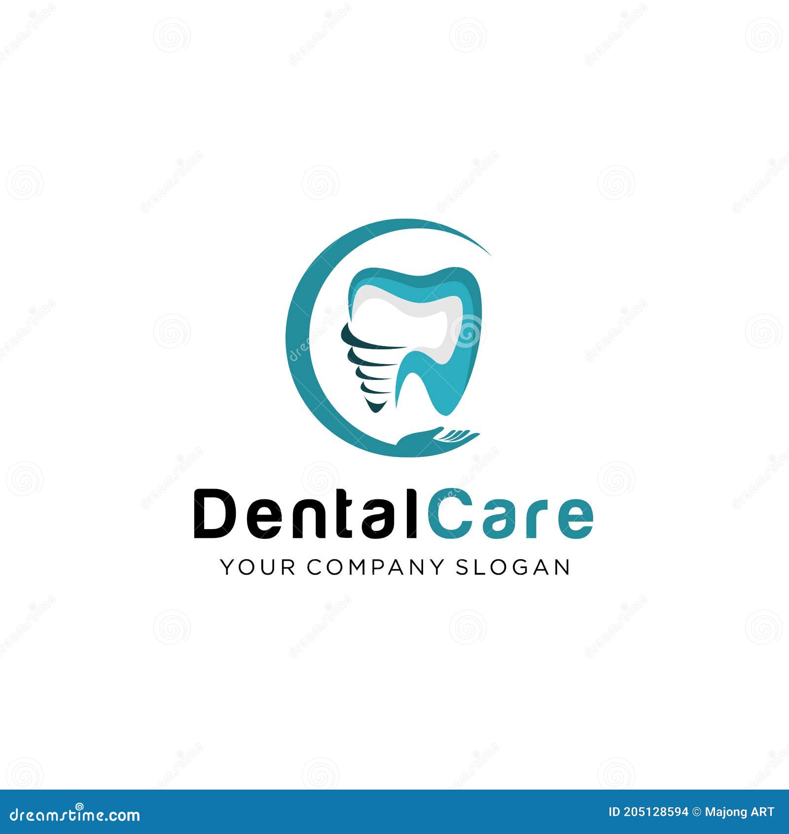 Dental Clinic Logo Template, Dental Care Logo Designs Vector Stock Vector -  Illustration of company, hands: 205128594