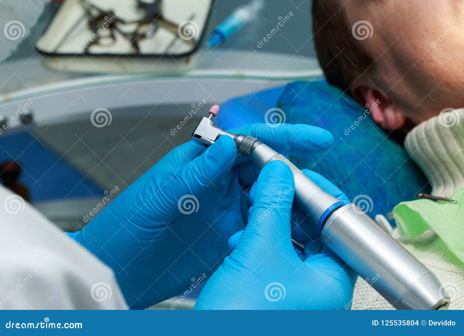 The dental drill stock photo. Image of cleaning, polishing 125535804