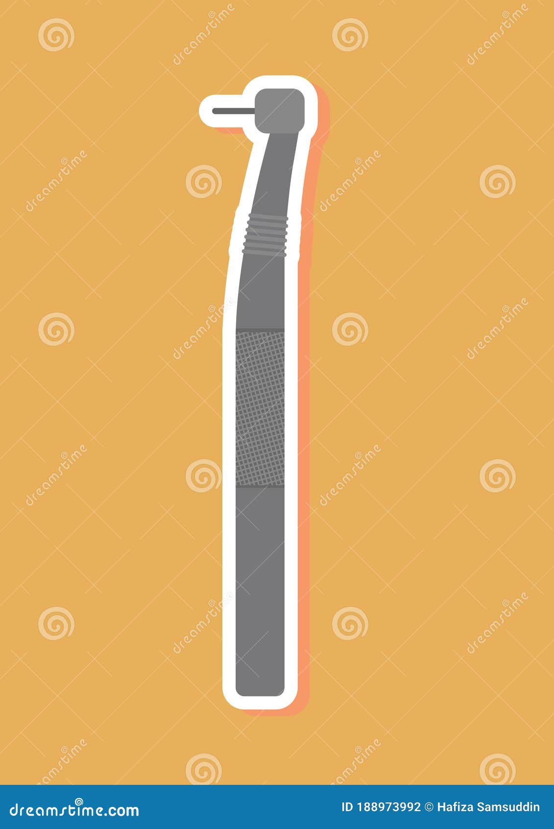 Dental Drill. Vector Illustration Decorative Design Stock Vector