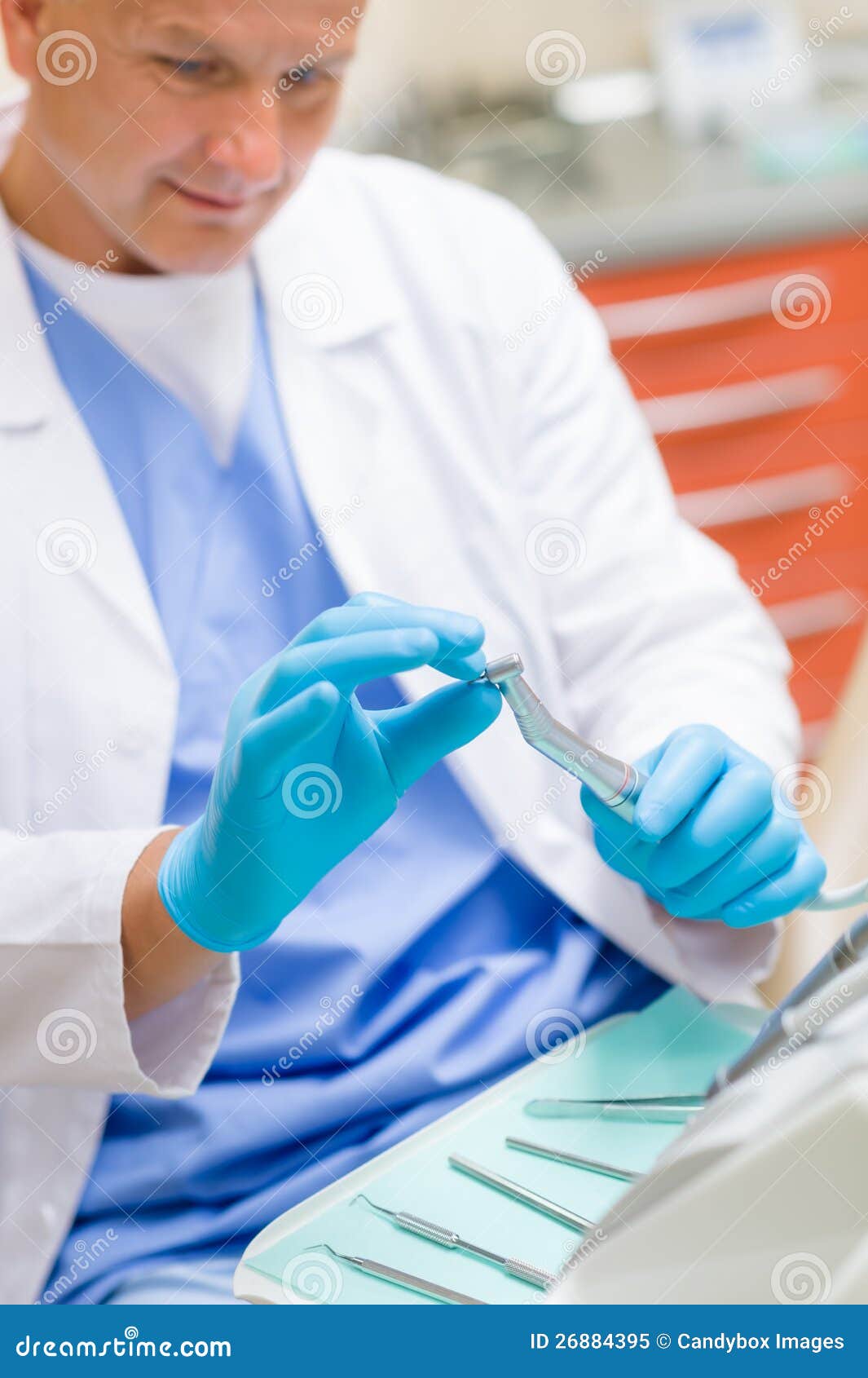 Dental Equipment Close Up on Surgery Drill Stock Image Image of