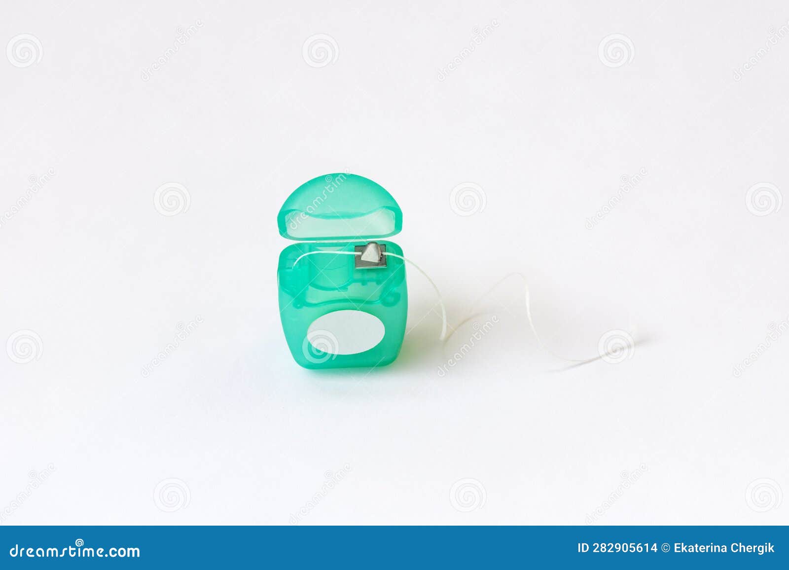 Dental Floss Container on White Background. Stock Photo - Image of