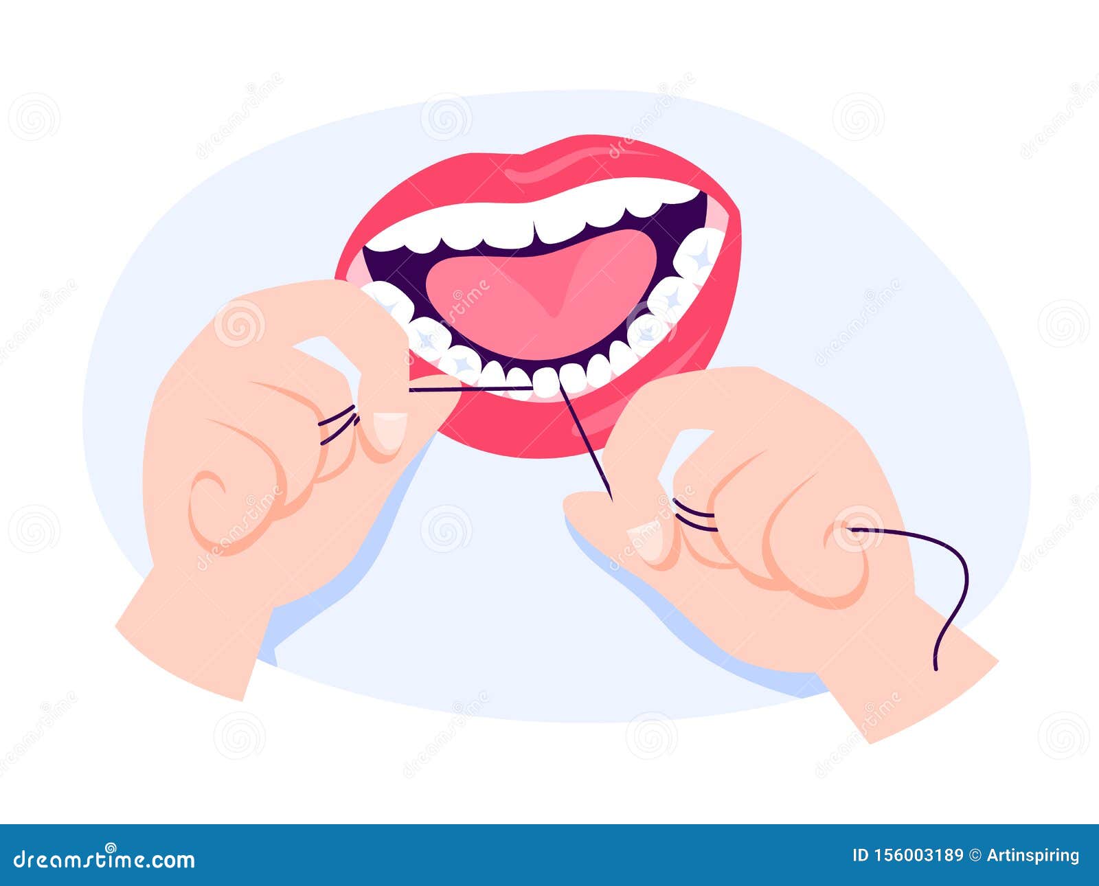 Dental Floss. Oral Health Care Concept Stock Vector - Illustration of  equipment, fresh: 156003189