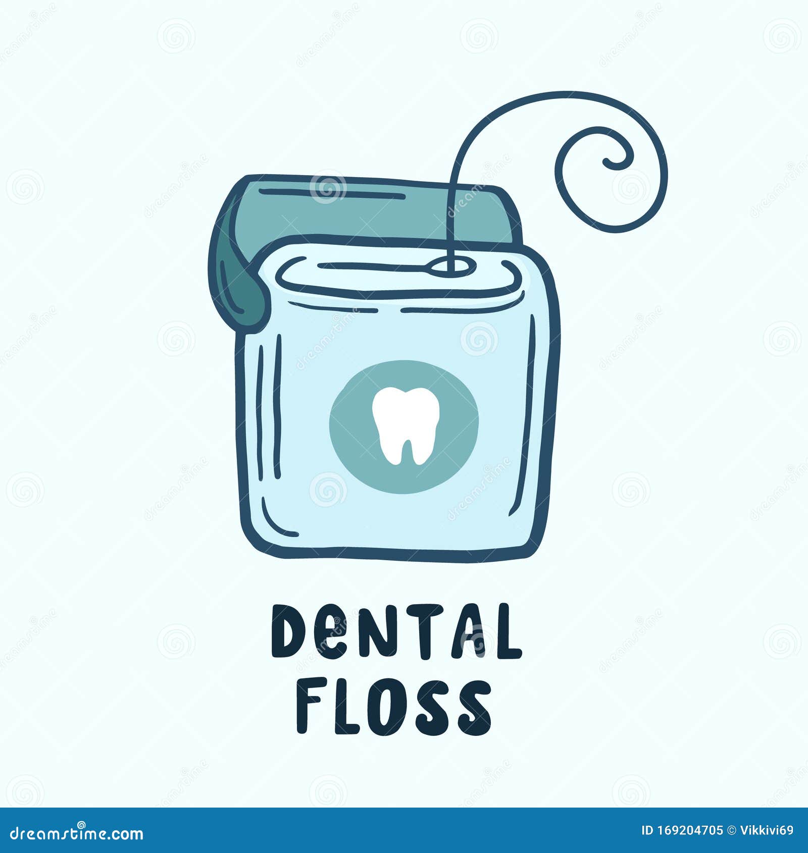 floss teeth cartoon