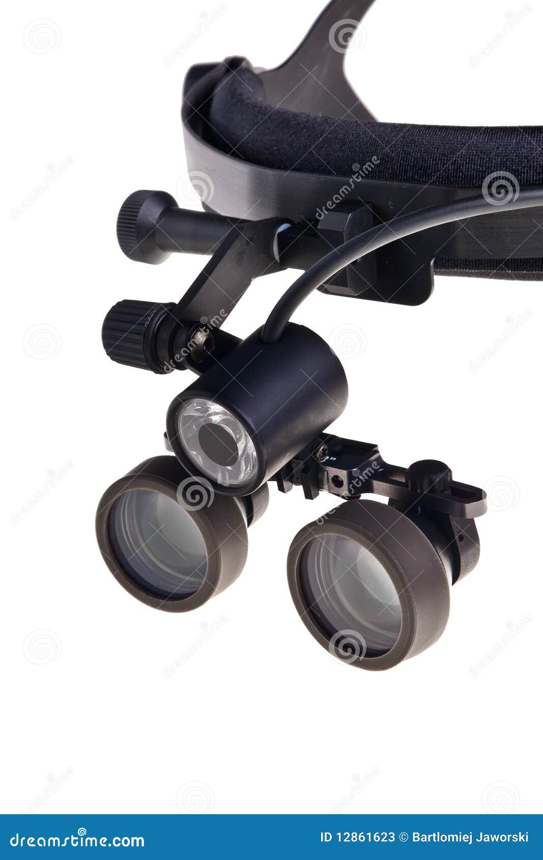 Dental headmounted loupe. stock image. Image of tool 12861623