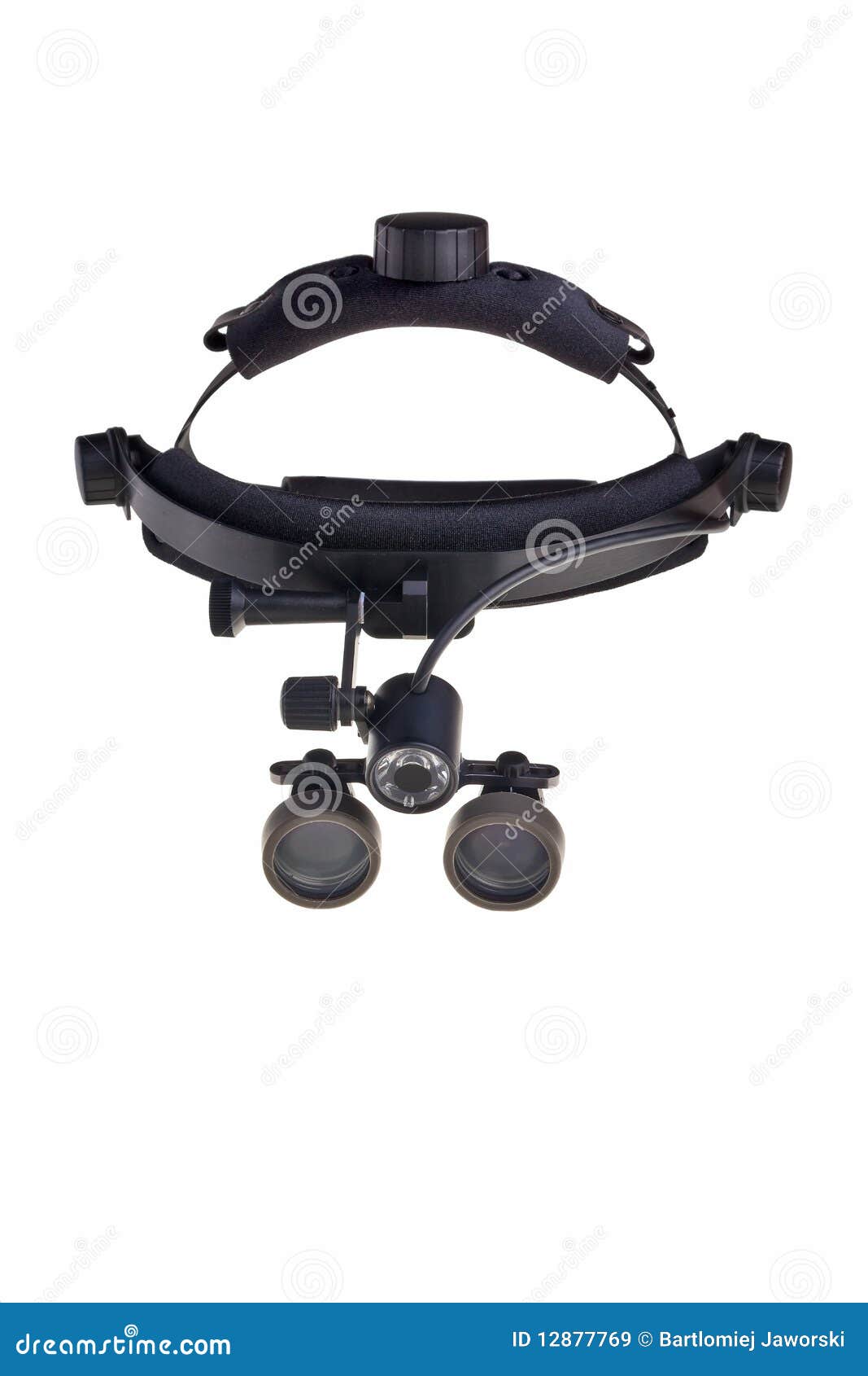 Dental headmounted loupe. stock image. Image of white 12877769